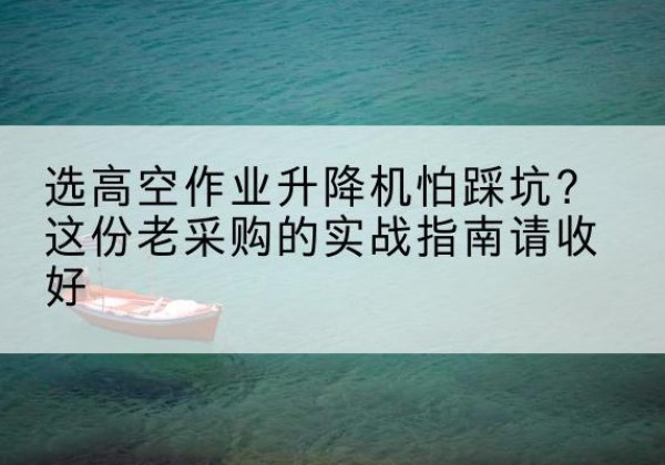 五莲高空作业升降机厂家推荐-选高空作业升降机怕踩坑？这份老采购的实战指南请收好